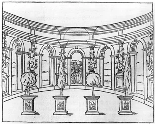1554年に出版されたフランソワ・ラベリス（1494-1553）版の「ル・ソンジュ・ド・ポリフィル」のセレム修道院